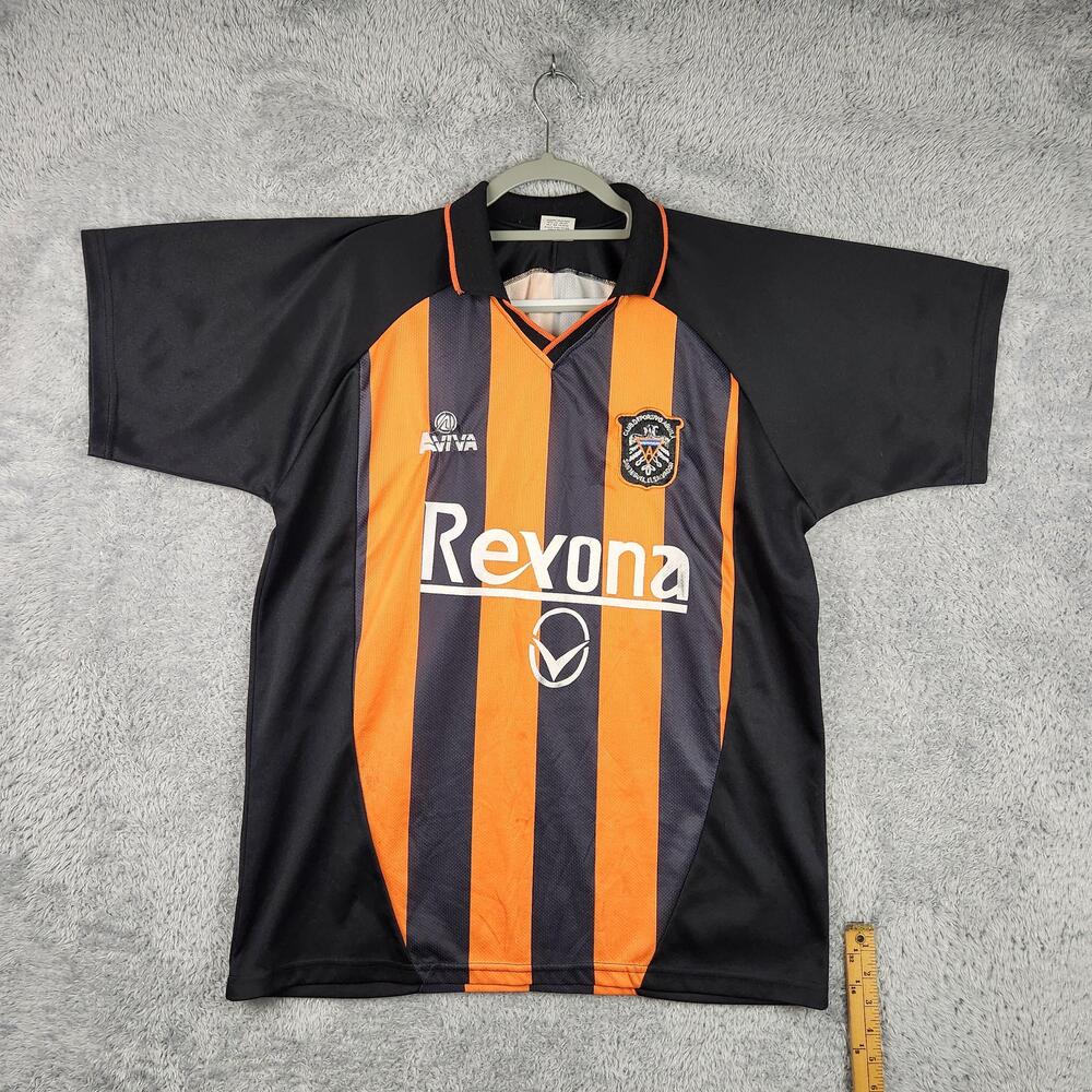 Vintage Club Deportivo Aguila Jersey Mens Large Orange Soccer El Salvador Rexona